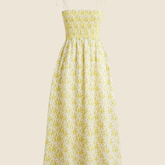 Yellow Ruched Midi Sundress - Picture 4 of 4